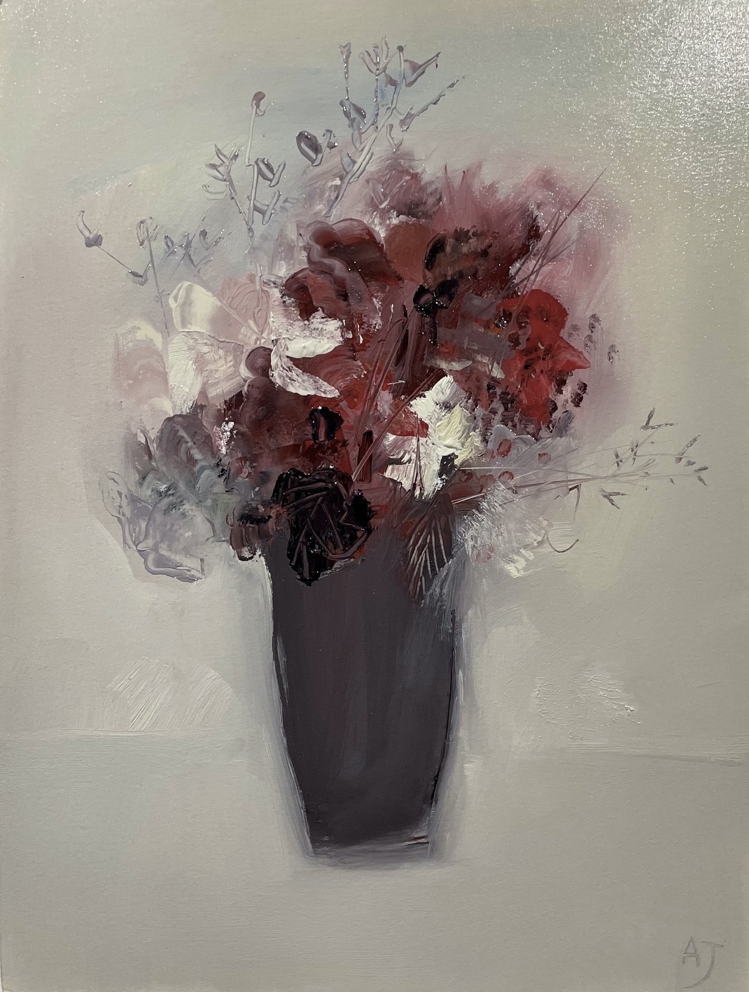 Dark Leaves with Red